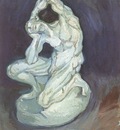 plaster statuette of a kneeling man, nuenen