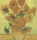 still life vase with sunflowers, arles
