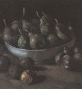 still life with clay cup and pears, nuenen