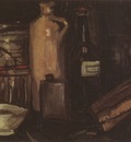 still life with pots, jar and bottles, nuenen