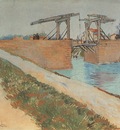 the langloiss bridge with road along the canal, arles