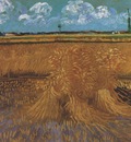 wheatfield with sheaves, arles