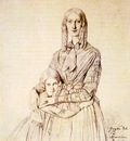 Ingres Madame Frederic Reiset born Augustine Modeste Hortense Reiset and her daughter Therese Hor