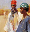 Israel Isaac Double portrait negroe heads Sun