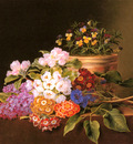 Jensen Johan Laurentz Apple Blossoms Lilac Violas Cornflowers