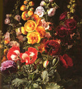 jensen johan laurentz danish 1800 to 1856 a still life of hollyhocks and poppies o c 83 8 by