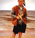 Larson Jeffrey 1999 The Age Of Seven Portrait Of Artists Son 36by62in