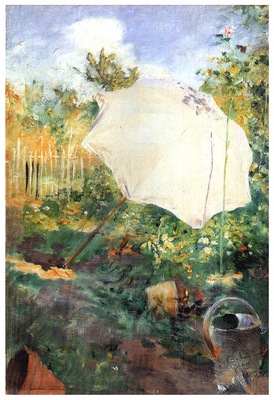 ls Larsson 1883 Garden in Grez Sketch in oil