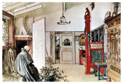 ls Larsson 1894 97 The Other half of the Studio watercolor