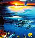 kb Lassen Greeting Cards Dawn of the Dolphin