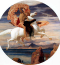 Perseus on Pegasus hastening to the rescue of Andromeda c1895 6 184 2cm