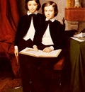 Leloir Jean Baptiste Auguste A Portrait Of Two Boys With A Sketchbook