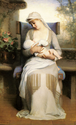Levy Emile Young Mother Feeding Her Baby