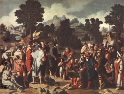 Lucas van Leyden Christ Healing the Blind, 1531, Eremitaget