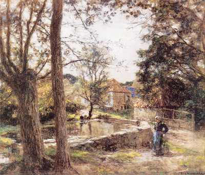 Lhermitte Le Lavoir pres de la Ferm d Erlan