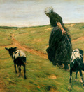 Liebermann Max Woman with goats Sun