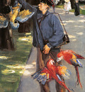 Liebermann Mex Parrot caretaker in Artis Sun