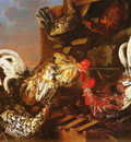 Luycks Christiaan 1623 to 1657 A Farmyard Scene With A Fox Attacking Bantams O C 100 3 by 140 5cm