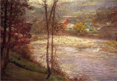 Adams John Ottis Morning on the Whitewater Brookille Indiana