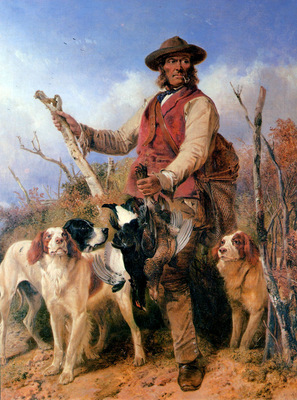 Ansdell Rickard Gamekeeper with dogs Sun