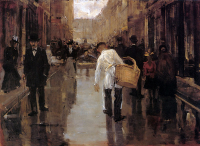 Arntzenius Floris Butchers Boy In Street Den Haag Sun