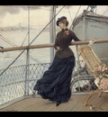 A Scottish Lady On A Boat Arriving In New York