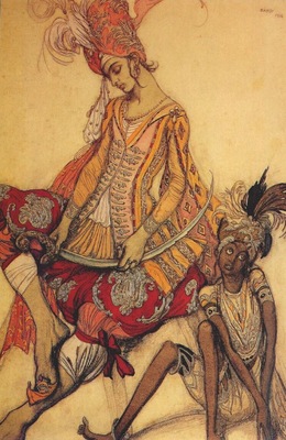 bakst the sleeping beauty eastern prince and his page