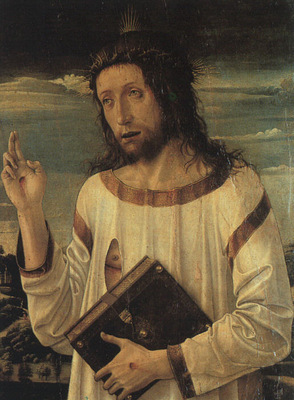 BELLINI,G  CHRISTS BLESSING, 1460, LOUVRE