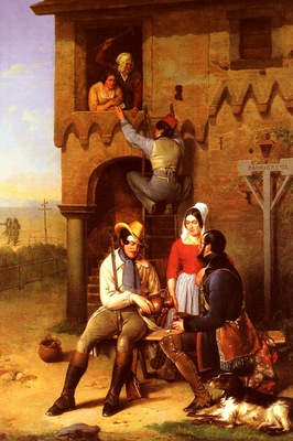 Bernard Adolphe Flirtation At The Town Gate