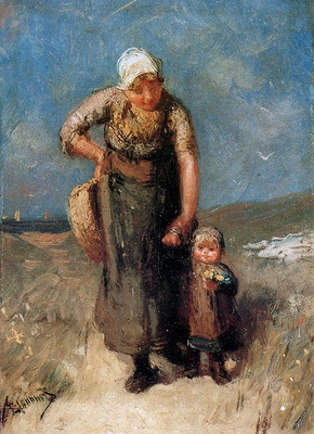Blommers Bernardus Mother and child Sun