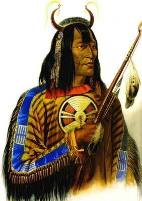 Kb 0018 Noapeh Assiniboin Indian KarlBodmer, 1833 sqs