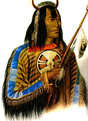 Tna 0005 Noapeh Assiniboin Chief KarlBodmer, 1834 sqs