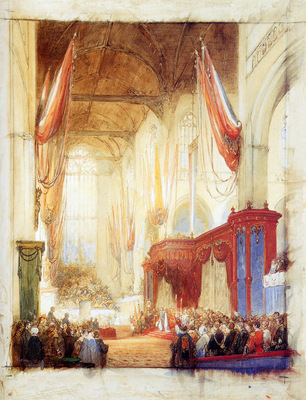 Bosboom Johannes Ascension Of King Willem Iii In Amsterdam S