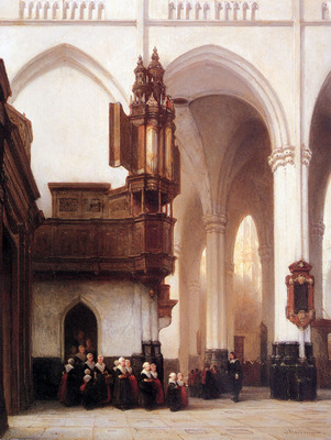 Bosboom Johannes Orphans In The Nieuwe Kerk Amsterdam Sun