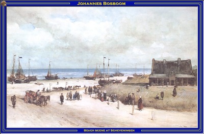 PO Vp S2 43 Bosboom Beach scene at Scheveningen