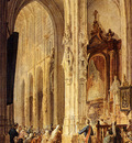 Bosboom Johannes A Church Interior With People Attending Mass