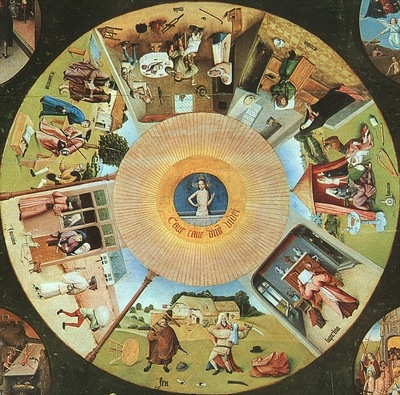 BOSCH, HIERONYMOUS TABLETOP OF THE SEVEN DEADLY SINS AND THE