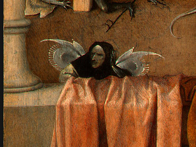 BOSCH DEATH AND THE MISER, C  1485 1490 DETALJ 5 NGW