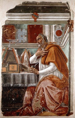 Botticelli St Augustine, Ognissanti, Firenze