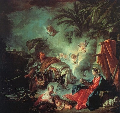 boucher the rest on the flight into egypt,
