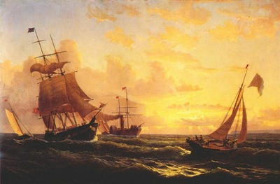 bradford sunset at sea