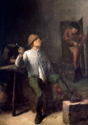 Brouwer Adriaen The smoker Sun