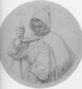 Brown Ford Madox Study of a Monk representing Catholic Faith