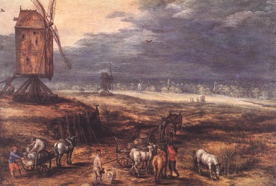 BRUEGHEL Jan the Elder Landscape With Windmills