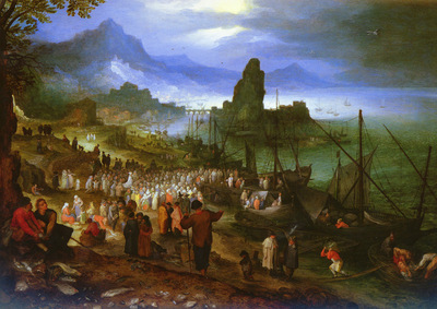 Brueghel%20Jan%20the%20Elder%201568%20to%201625%20%20Christ%20Preaching%20At%20The%20Seaport%20O P%2026 4%20by%2035 7cm