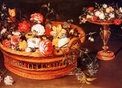 Jan Bruegel Une Corbeille de fleurs detail , De