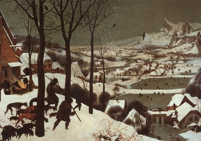 BRUEGEL, PIETER HUNTERS IN THE SNOW, 1565, OIL ON PANEL
