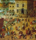 Bruegel d a  Childrens games, 1560, 118x161 cm, Kunsthistor