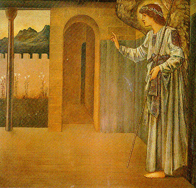 Ang20015 The Annunciation The Angel, Gabriel Sir Edward Burne Jones sqs