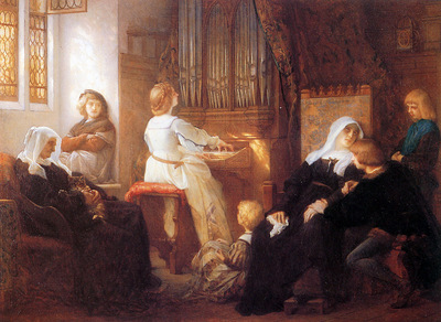 Cabanel Alexandre The choirmasters widow Sun